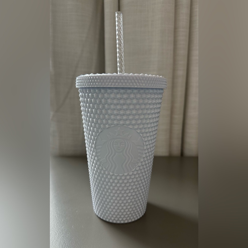 New 2024 White Studded Starbucks Tumbler 16oz